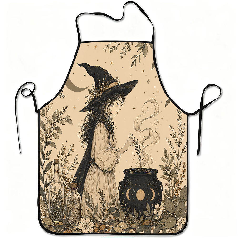 Kitchen Witch Baking - Fartuchy kuchenne, fartuch do pieczenia, wzór: